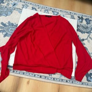 Elegant Red Women's Blouse